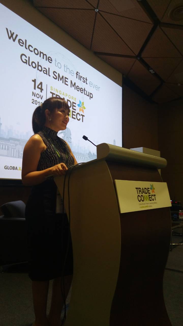 Stephanie at the TradeConnect event in Singapore